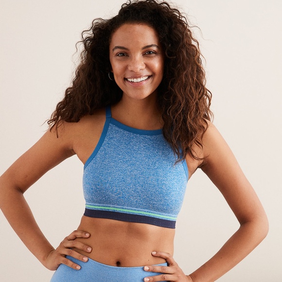 aerie high neck sports bra